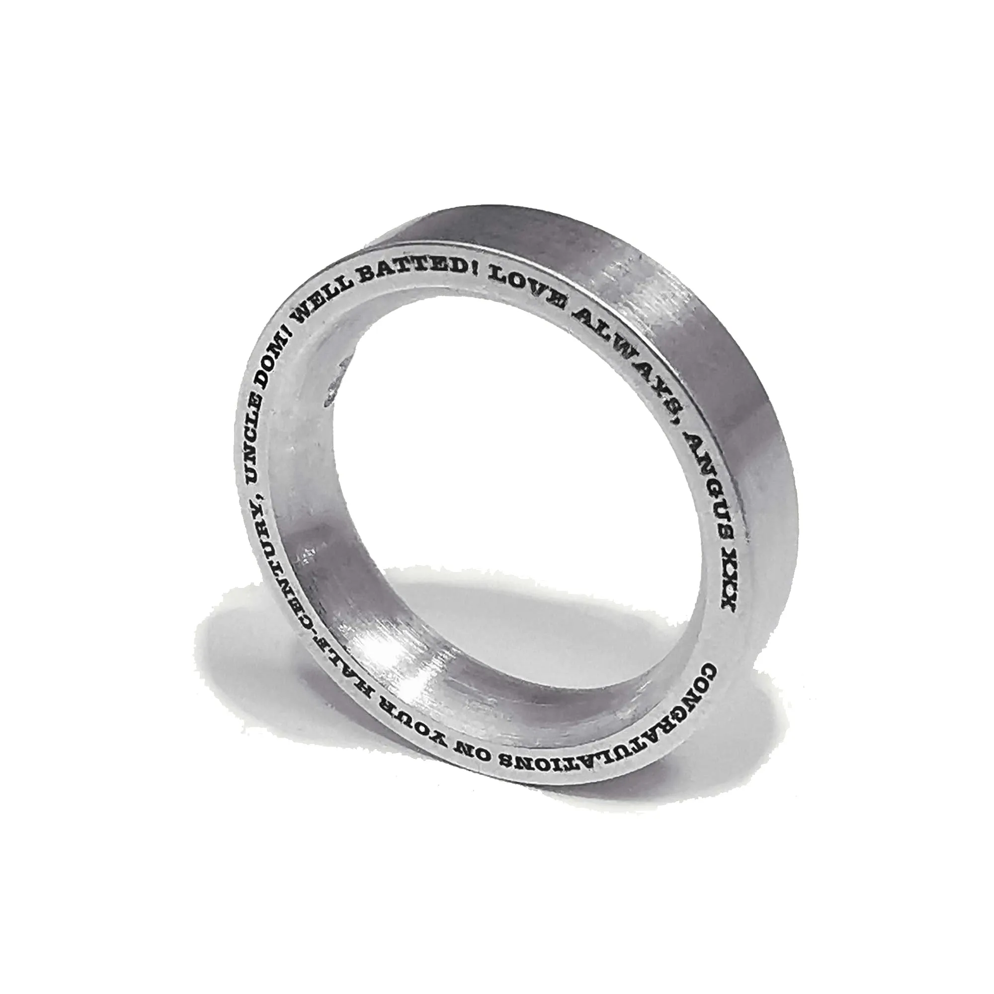 Personalised Secret Message Silver Ring