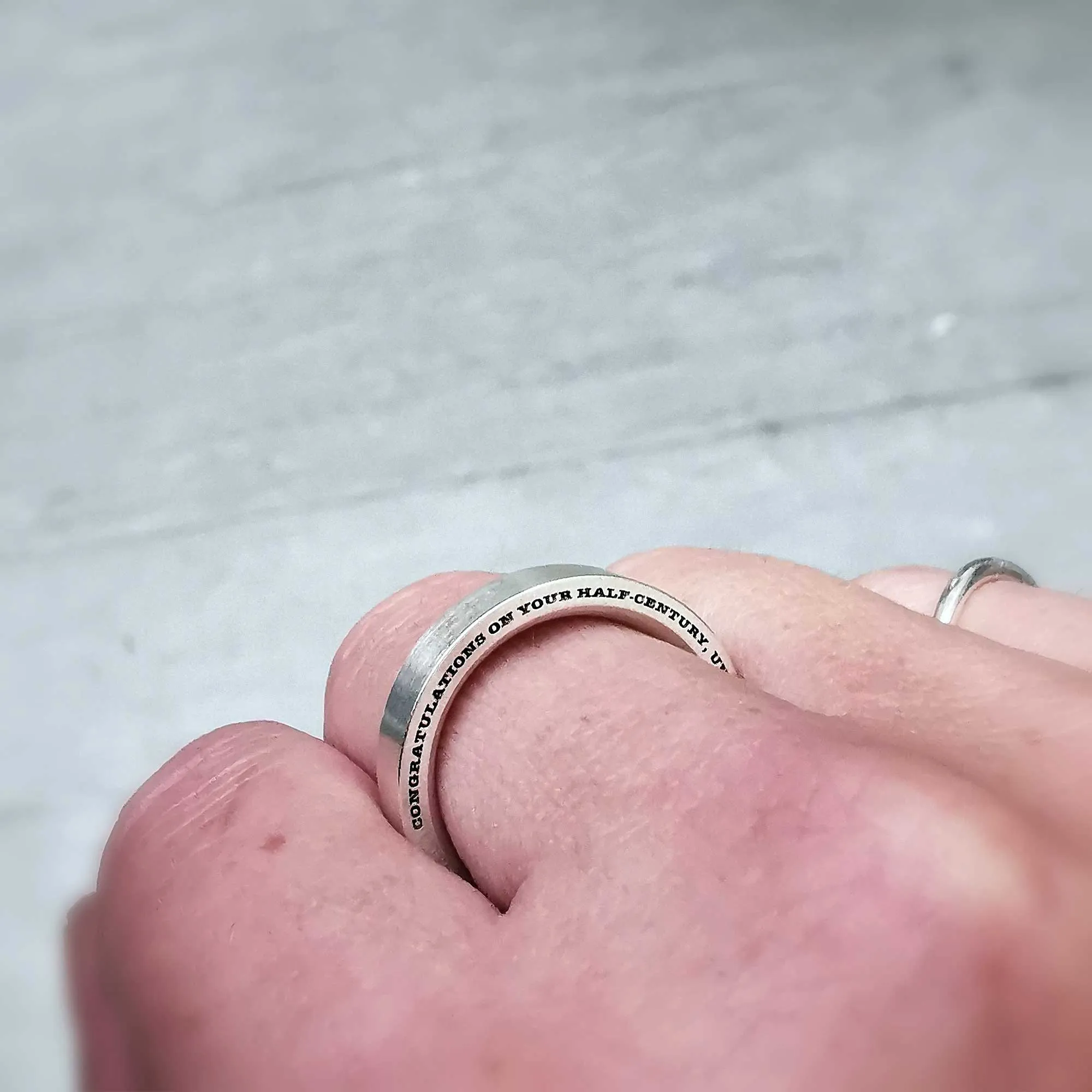 Personalised Secret Message Silver Ring