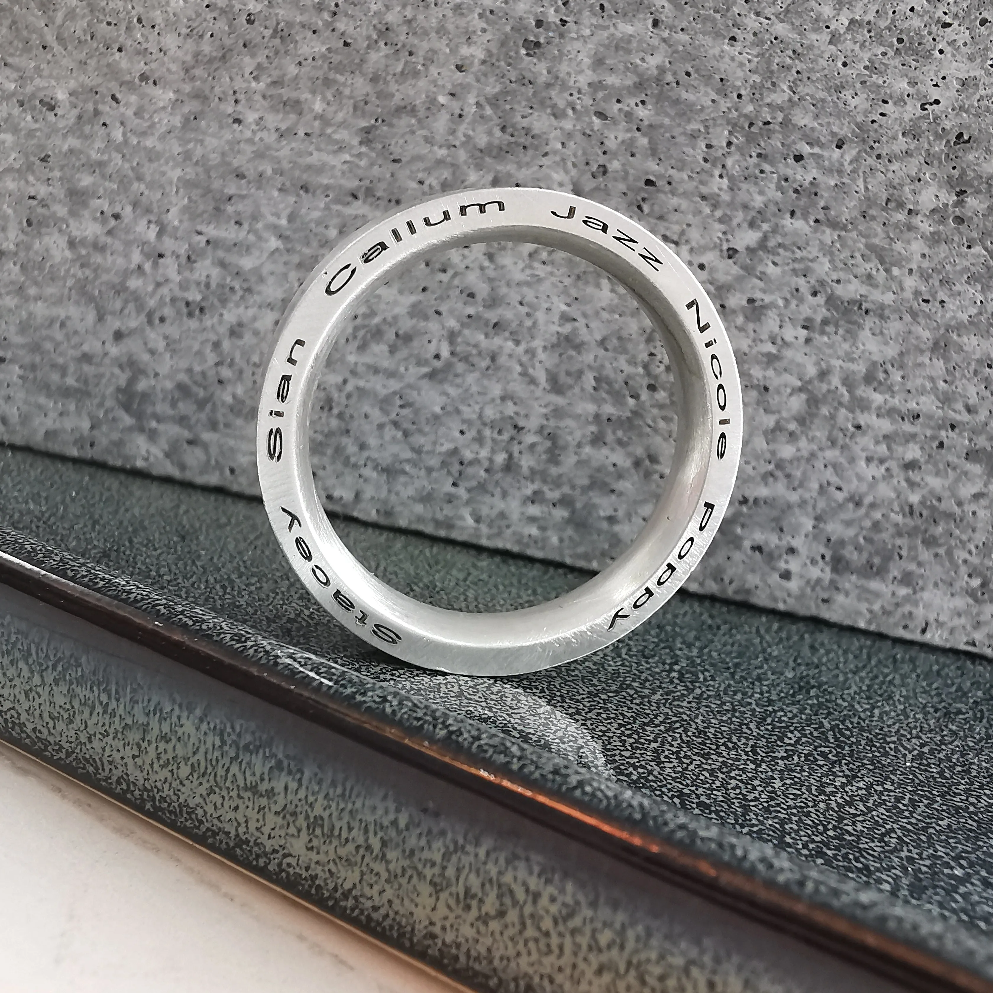 Personalised Secret Message Silver Ring