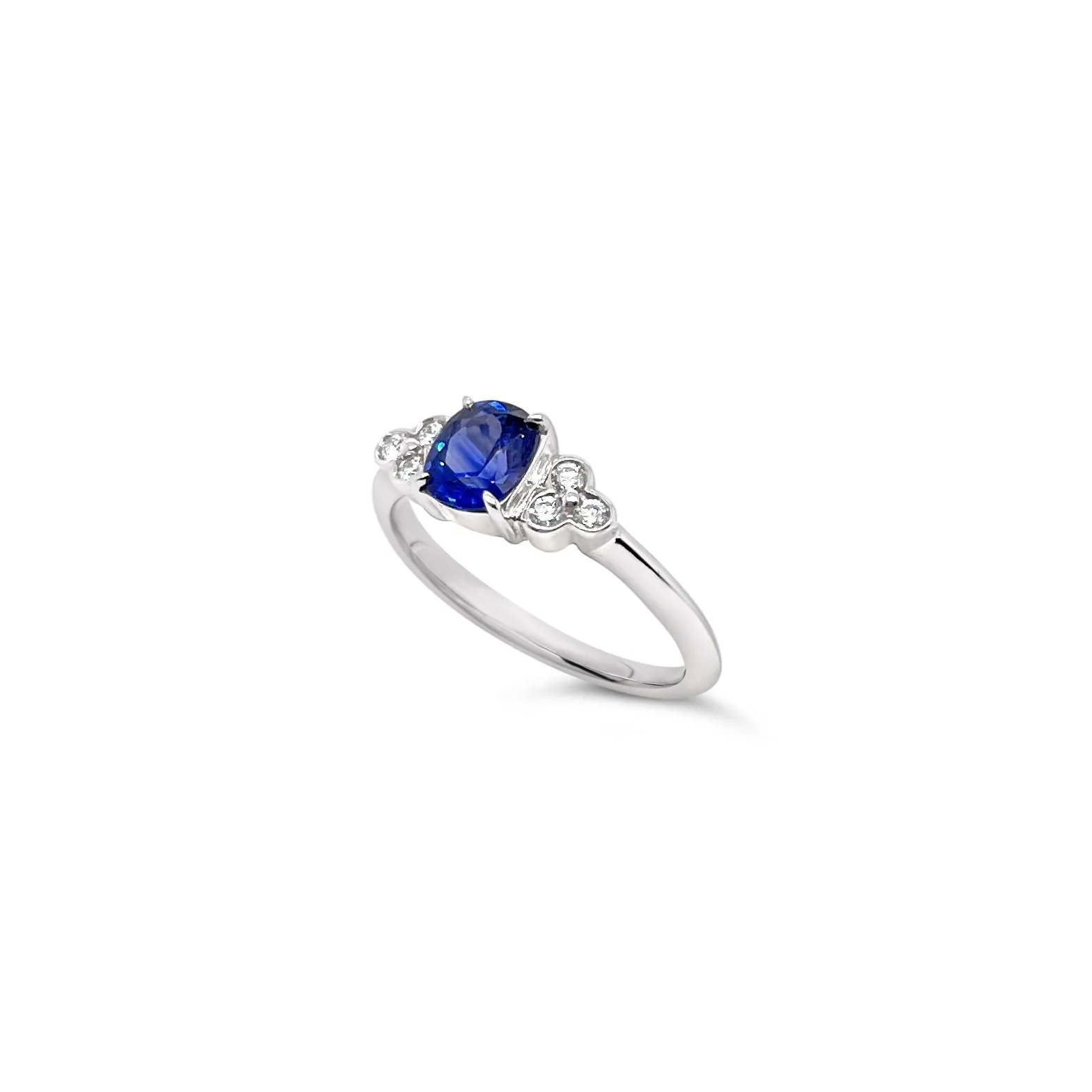 Petite Blue Sapphire & Diamond Ring