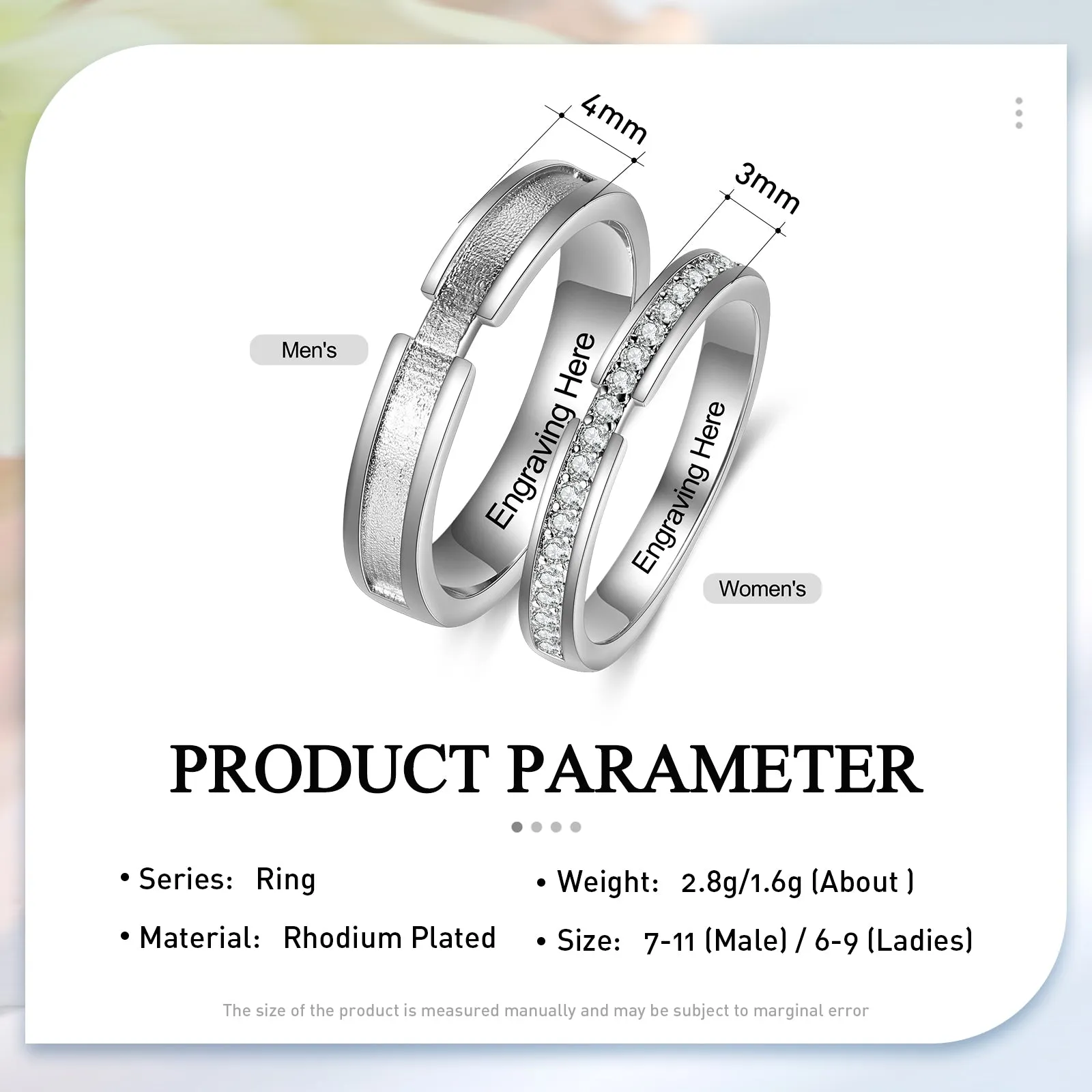Promise Rings For 2- Gold Plated Copper Couple Rings