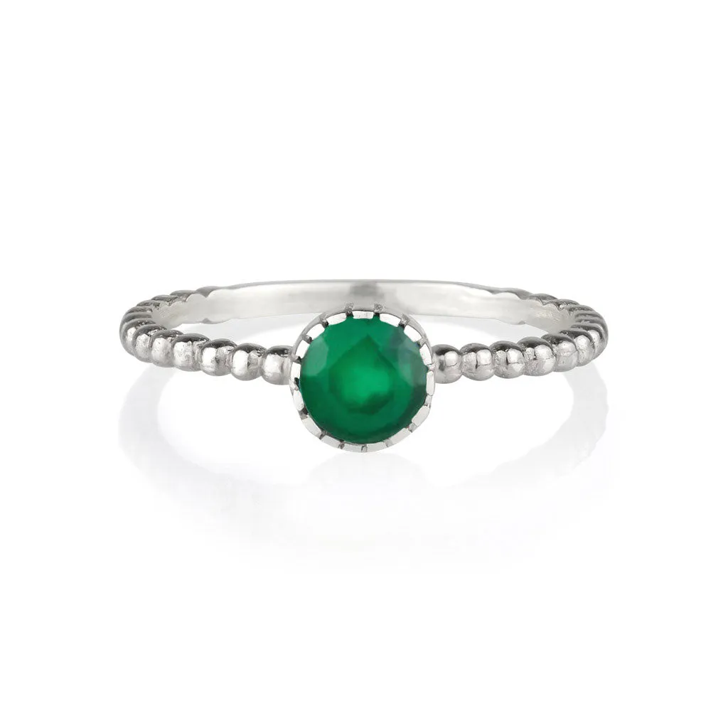 Rawa Stacking Ring - Green Onyx