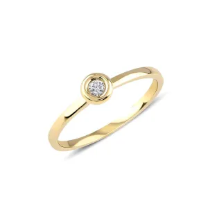 Single Bezel Diamond Ring - 0.10 cts