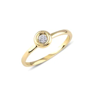 Single Bezel Diamond Ring - 0.33 cts