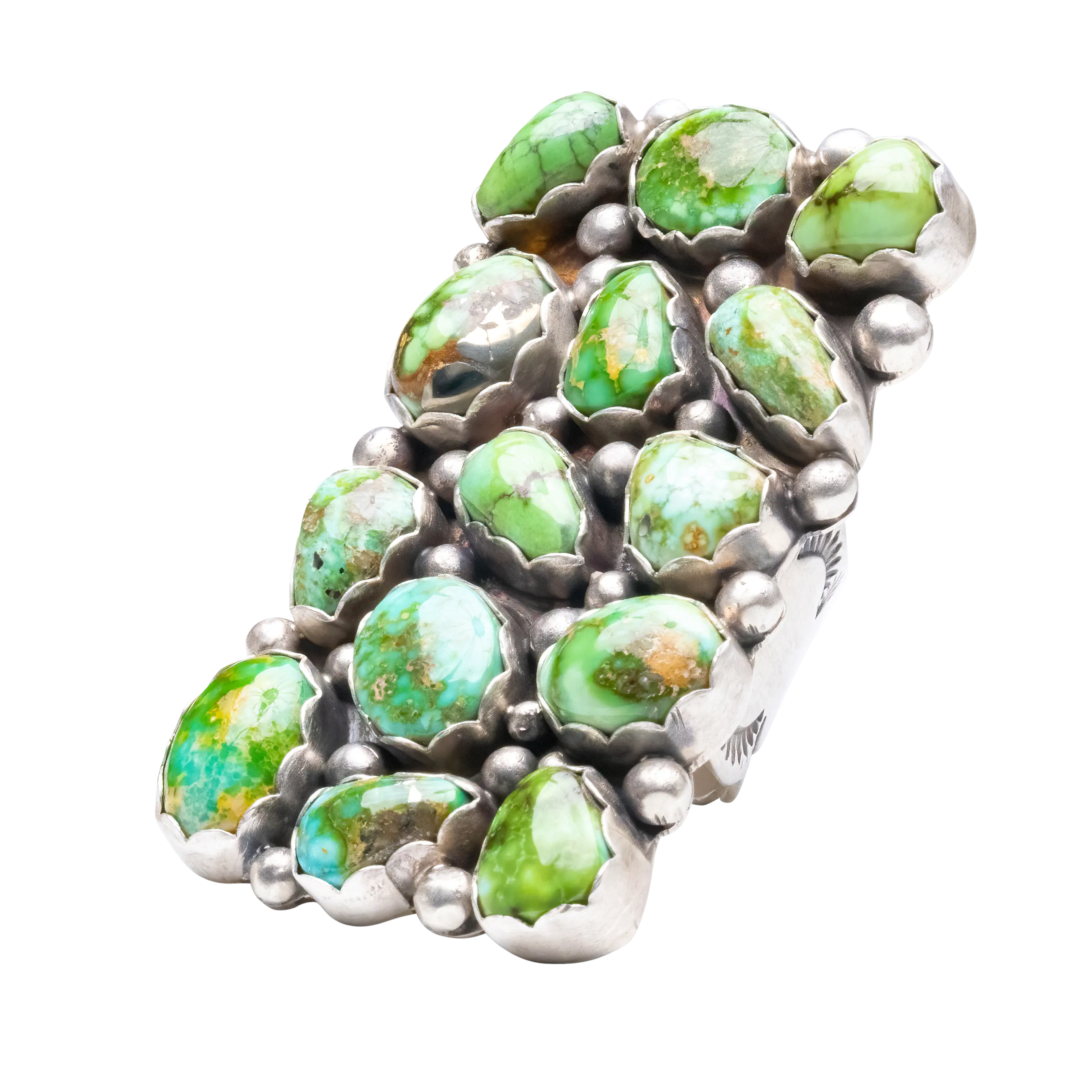Sonoran Gold Cluster Ring | Navajo Handmade