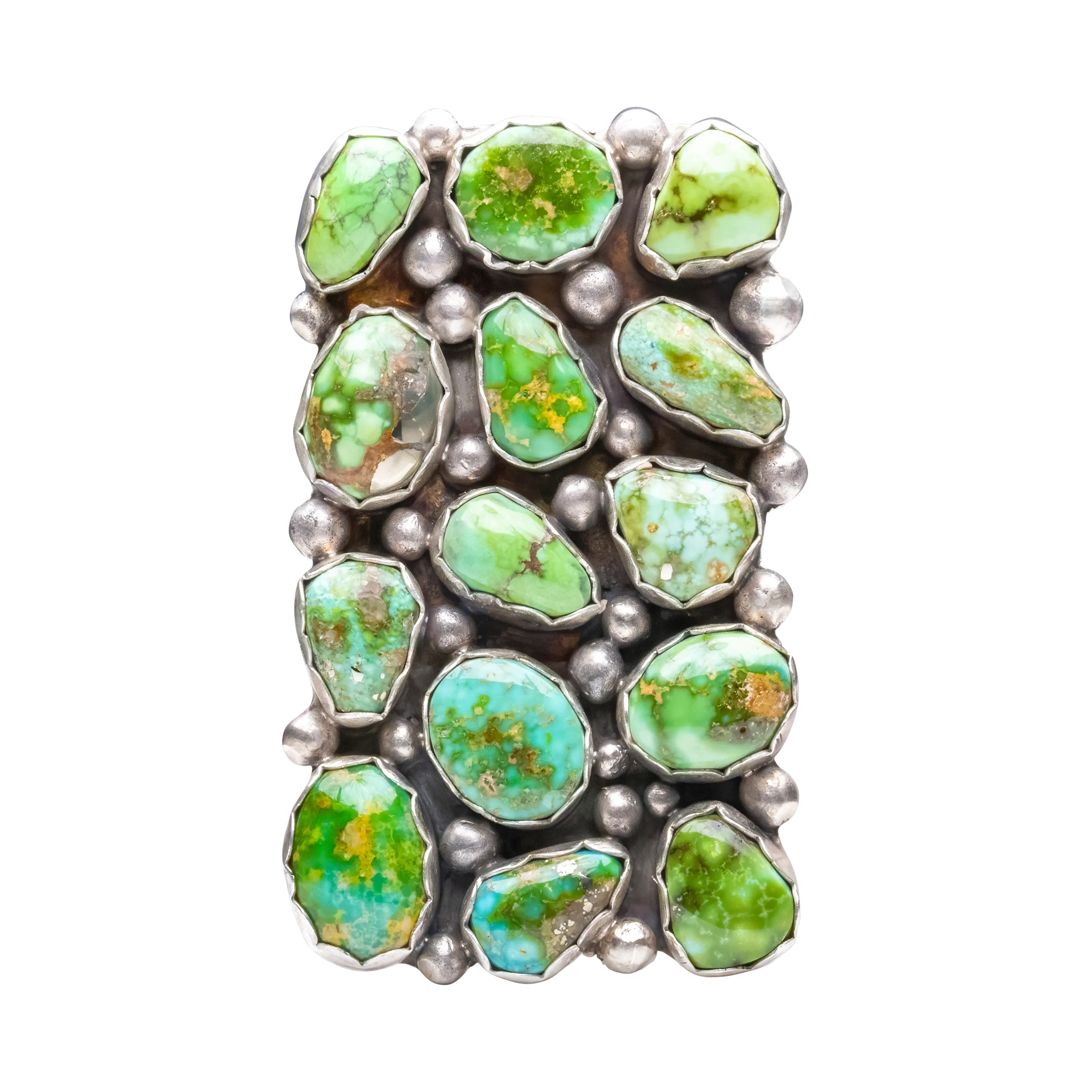Sonoran Gold Cluster Ring | Navajo Handmade