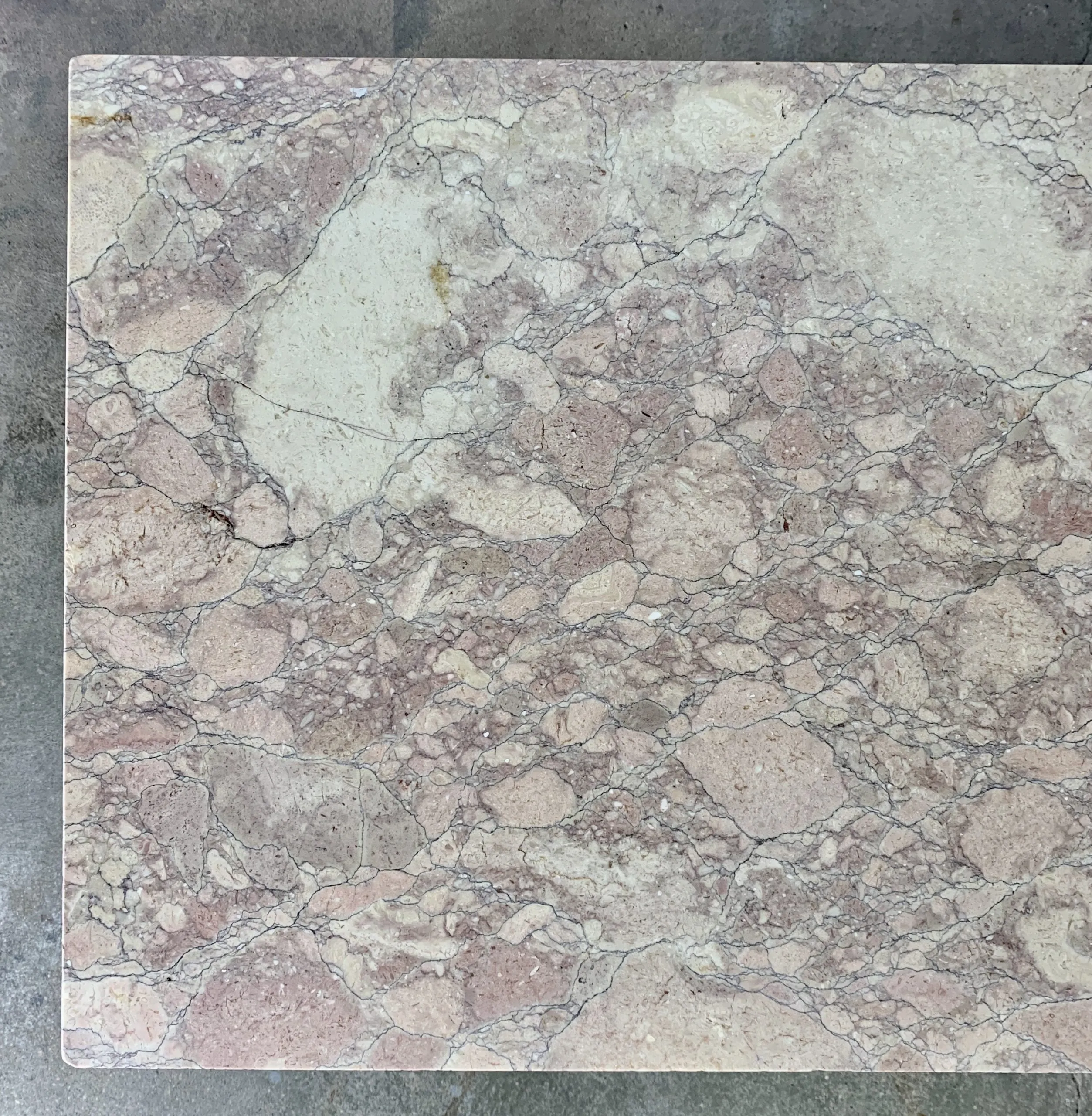 Stone Top Coffee Table, Custom, Rustic, Rose Marble