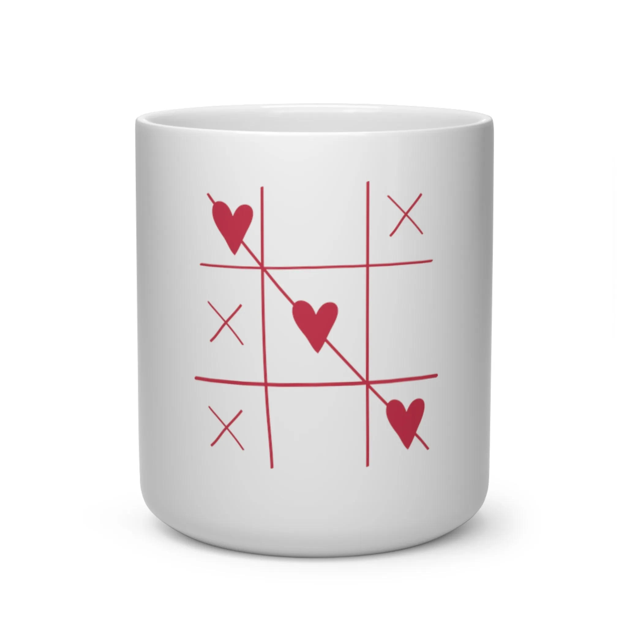 Tic Tac Heart Shape Mug