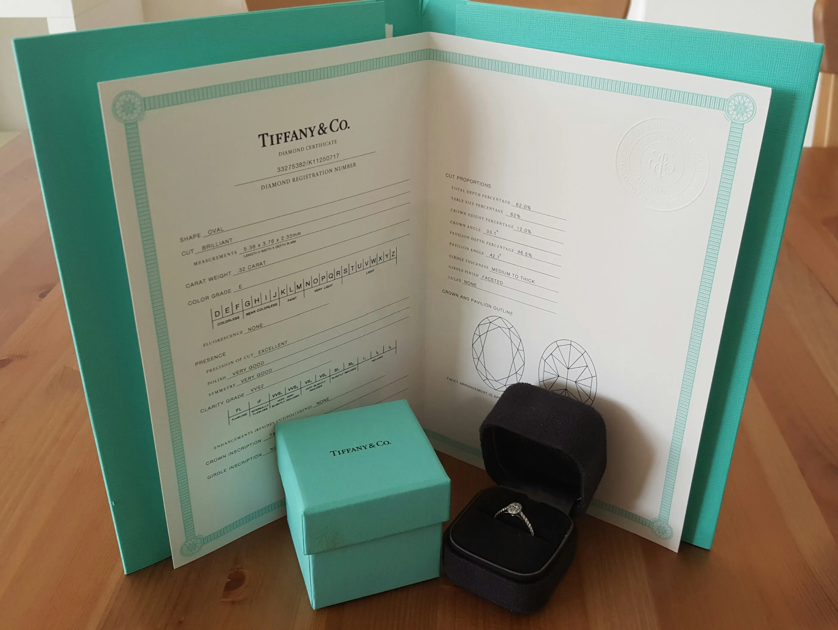 Tiffany & Co. 0.57tcw E/VVS2 Oval Diamond Soleste Halo Engagement Ring