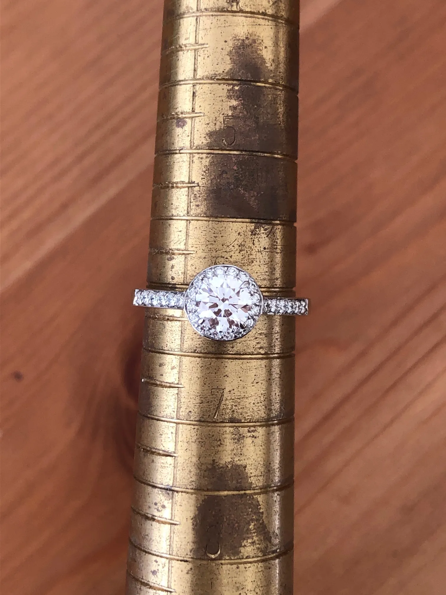 Tiffany & Co. 0.81tcw F/IF Diamond Embrace Round Halo Engagement Ring Cert/Val/Receipt/Boxes