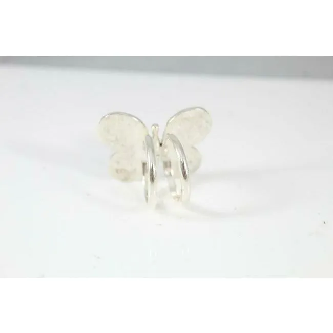 Tous Sterling Silver Butterfly Signed Engraved Filigree Reticulated Ring