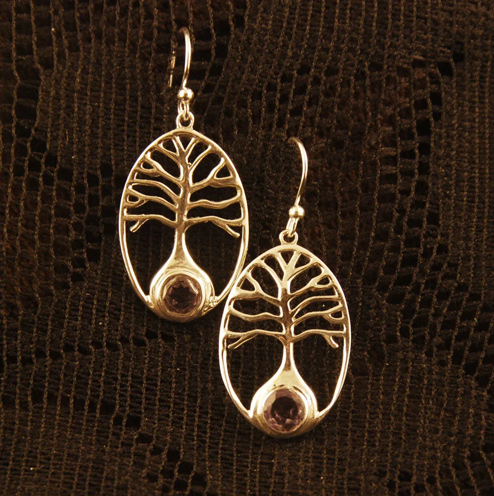 Tree of Life Silver Earrings