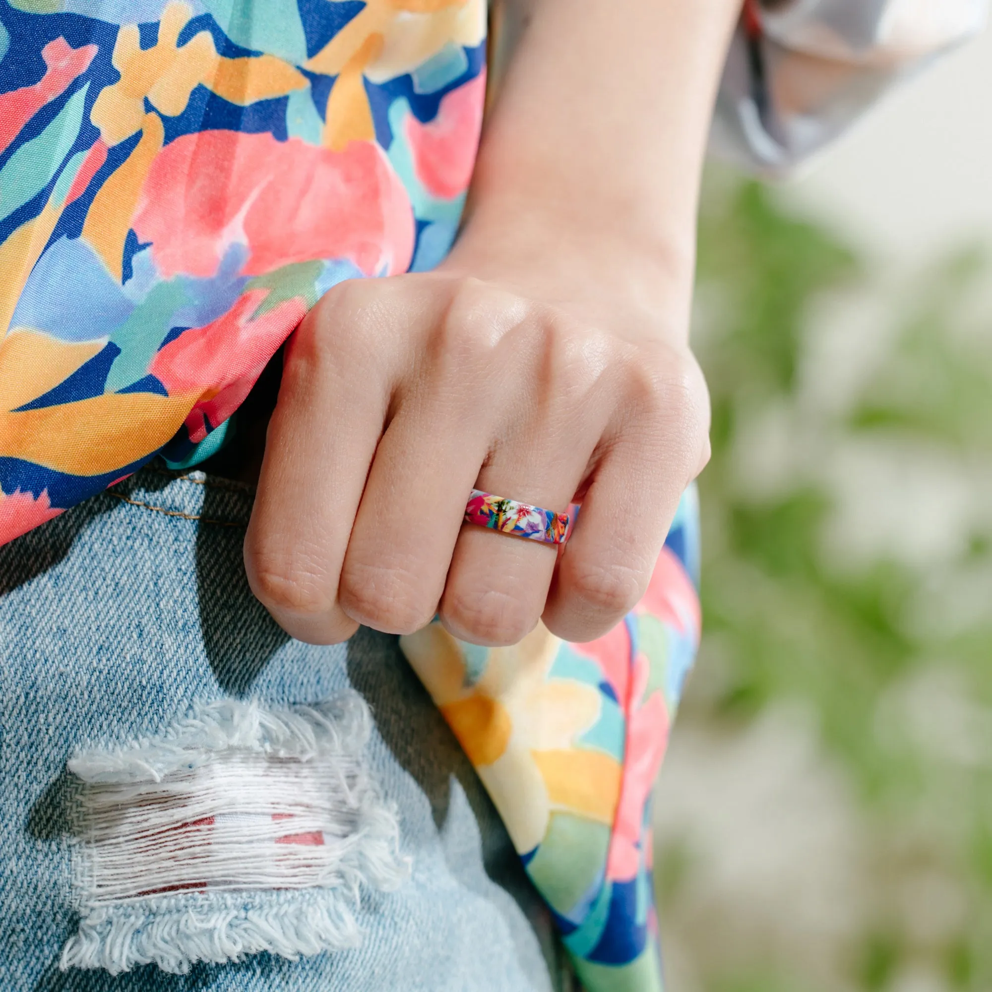 Women's Printed Harmony 3 - Silicone Ring